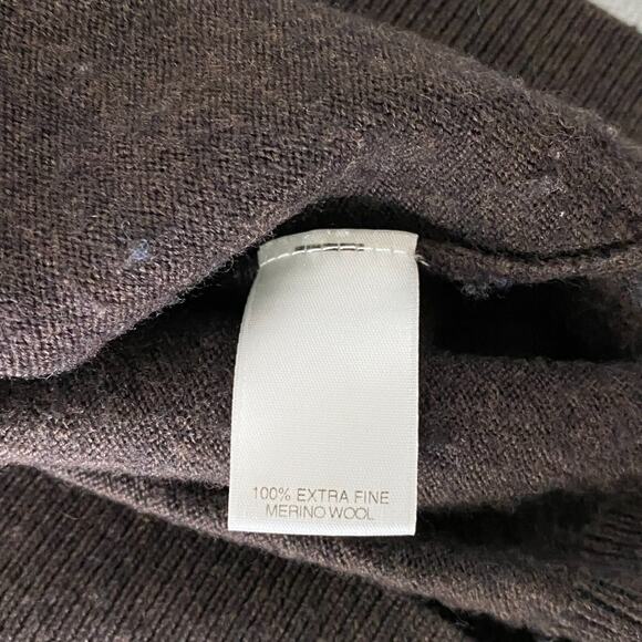 Turnbury Mens 100% Merino Wool Sweater Vest Size XL Brown Preppy Grandpacore - Picture 4 of 9